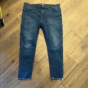 MADEWELL 9” high rise skinny jeans, size 34 tall